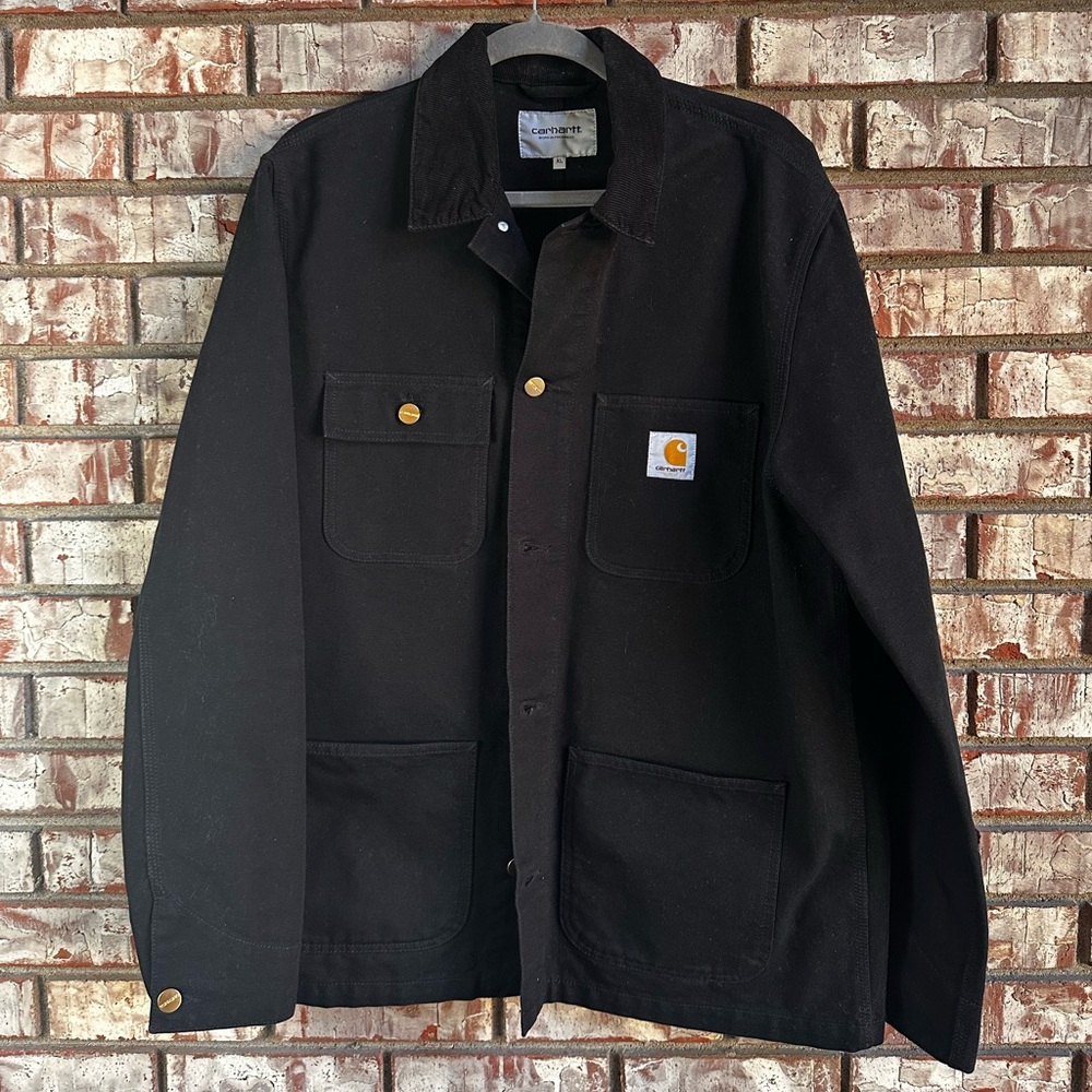 Carhartt WIP Michigan Chore Coat (Spring) Black with Gold Hardware Size XL